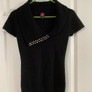2B Bebe Bling Short Sleeve Sweater Size:XS